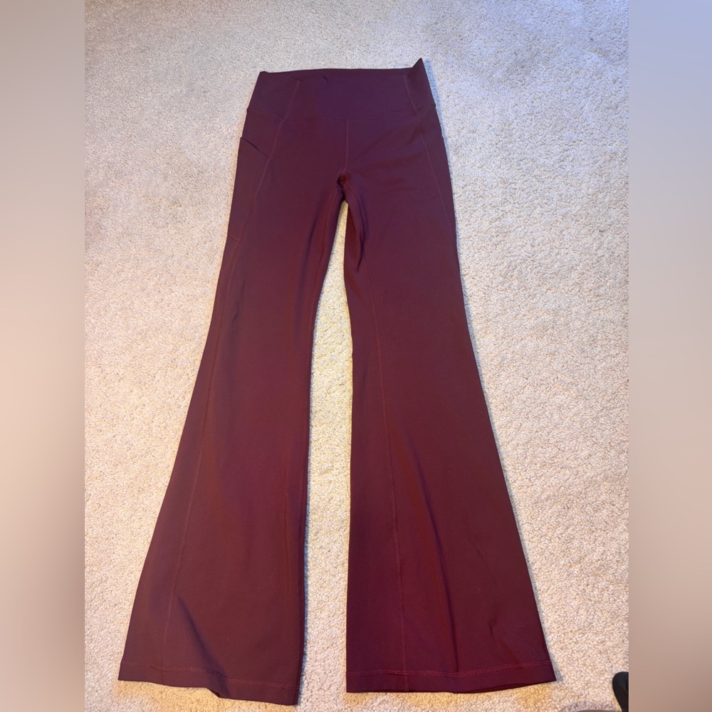 Fabletics Red Flare Pants Boot Cut Style